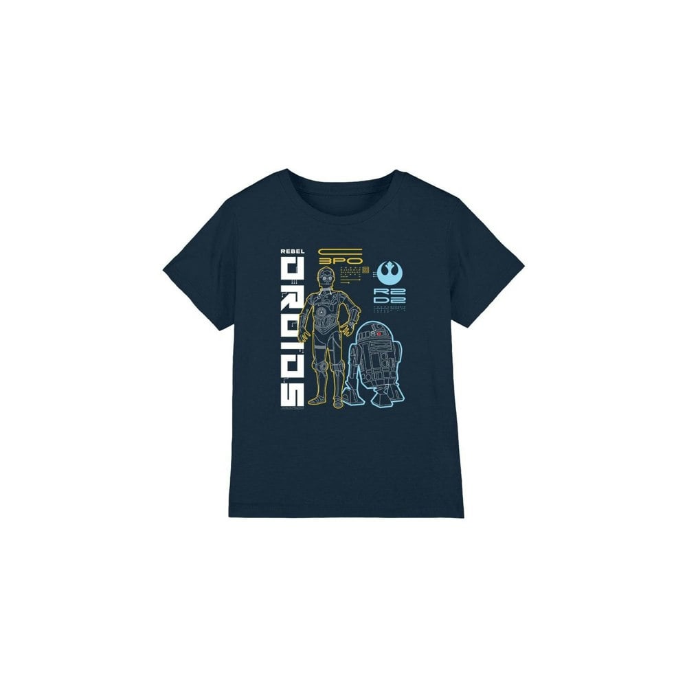 Star Wars Childrens/Kids Rebel Droids T-Shirt - Navy