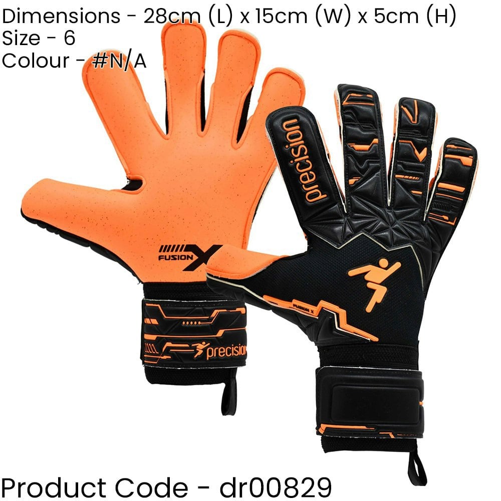 Size 6 Professional JUNIOR Goal Keeping Gloves - Fusion X Orange Keeper Glove