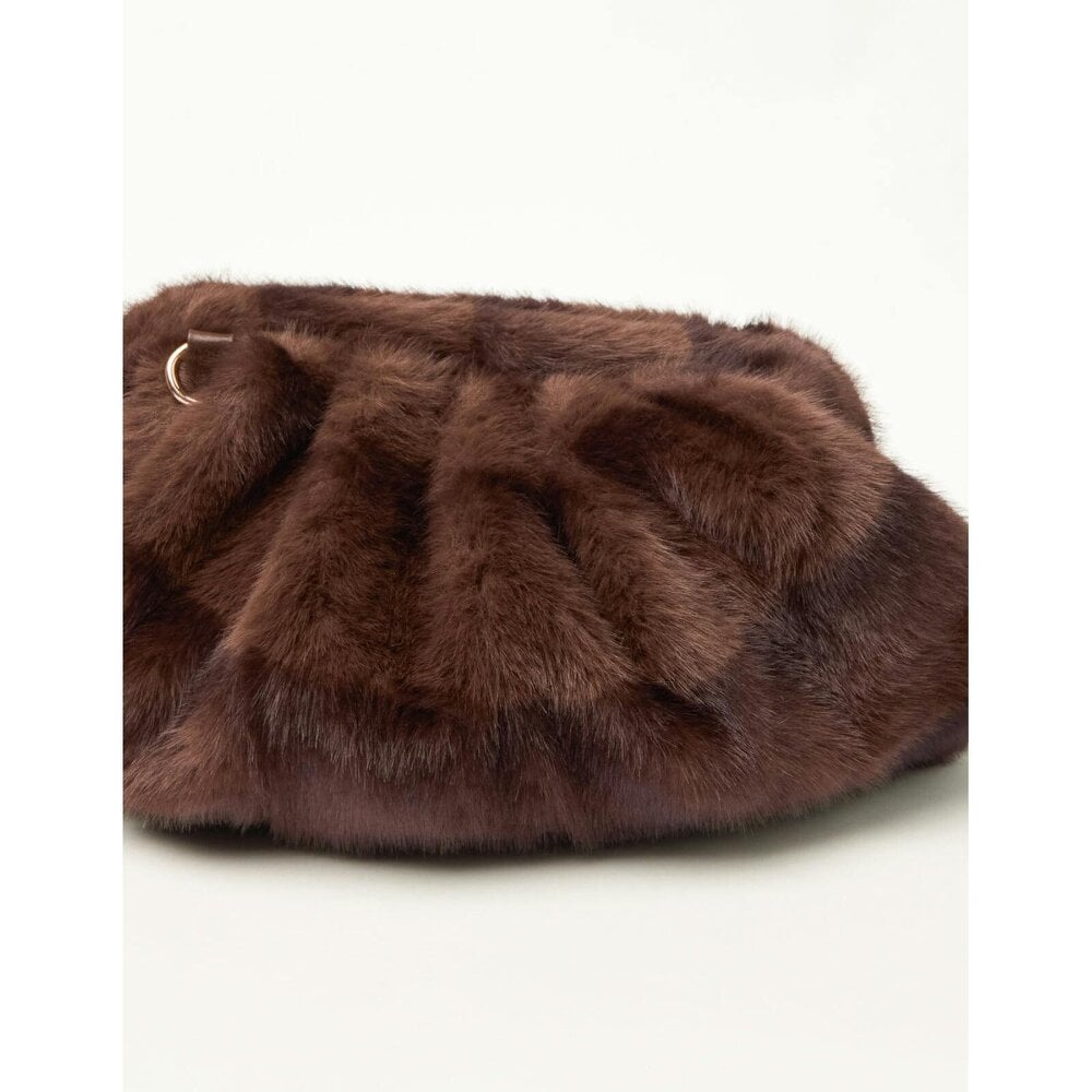 Blue Vanilla Faux Fur Chain Strap Shoulder Bag