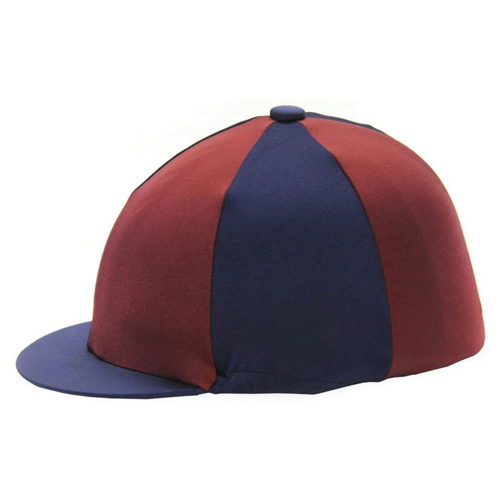 Hy Two Tone Lycra Hat Silk - Navy/Burgundy