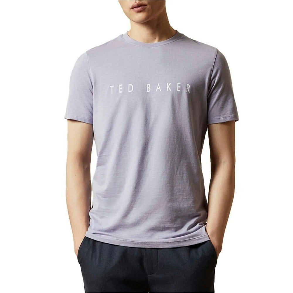 Ted Baker Mens Broni Branded T-Shirt - Lilac