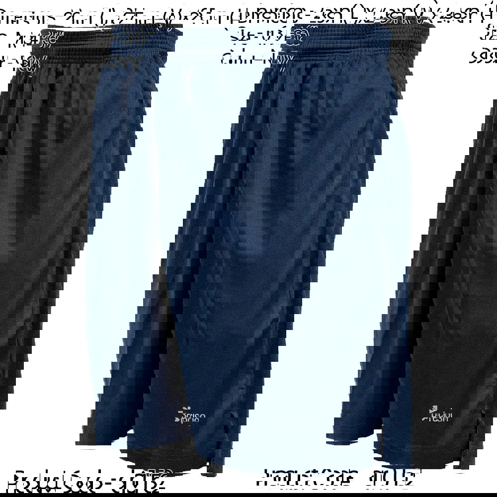 M ADULT Elastic Lightweight Football Gym Training Shorts - Plain NAVY 34-36"