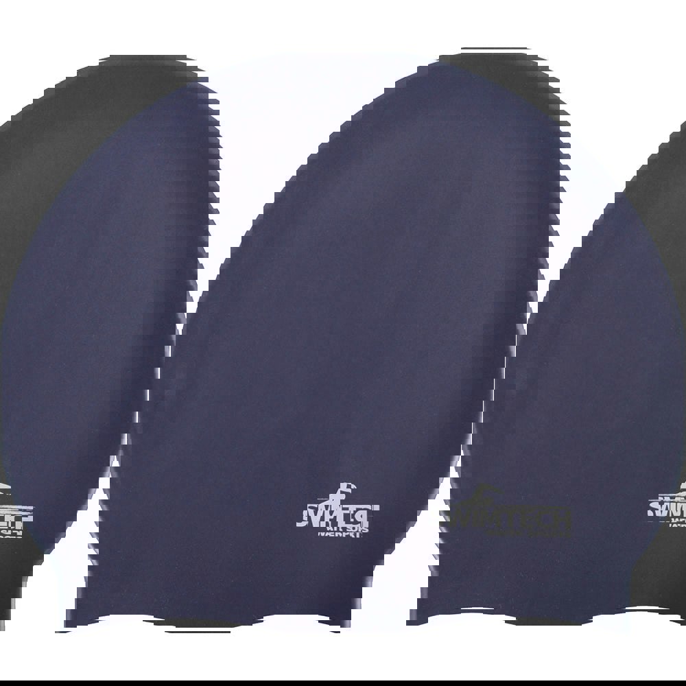 ONE SIZE Silicone Swim Cap - NAVY - Comfort Fit Unisex Swimming Hair Hat