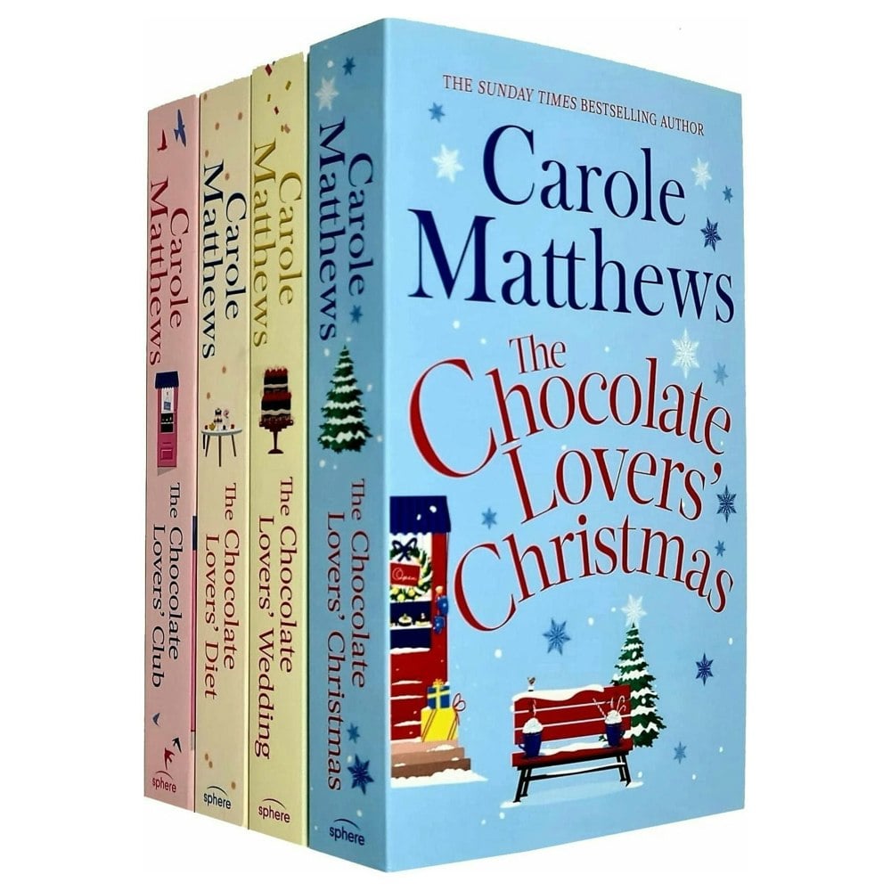 Sphere Carole Matthews Chocolate Lovers Series 4 Book Set (Christmas, Wedding, Diet, Club)