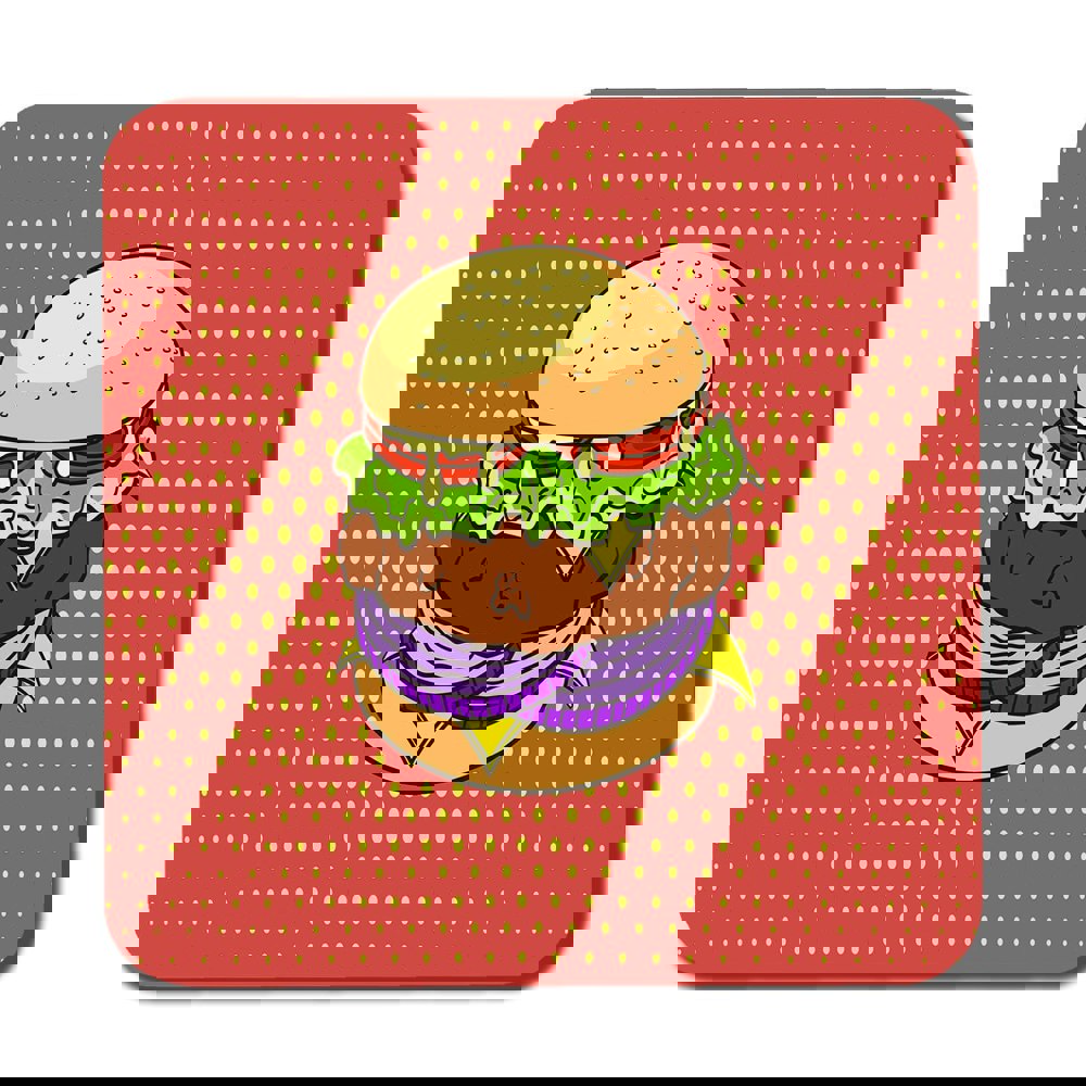 Benjamin Tate Design The pop art illustration of burger (Coaster)