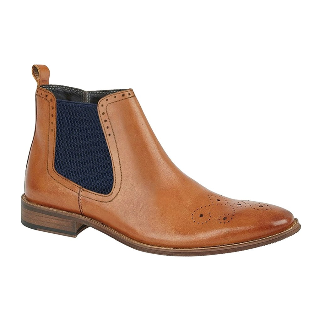 Roamers Men's Leather Ankle Boots - Tan