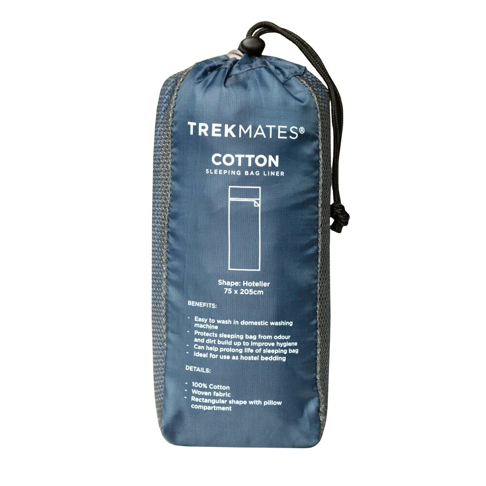 Trekmates Cotton Sleeping Bag Hotelier Liner Soft Breathable Travel Hiking Outdoor