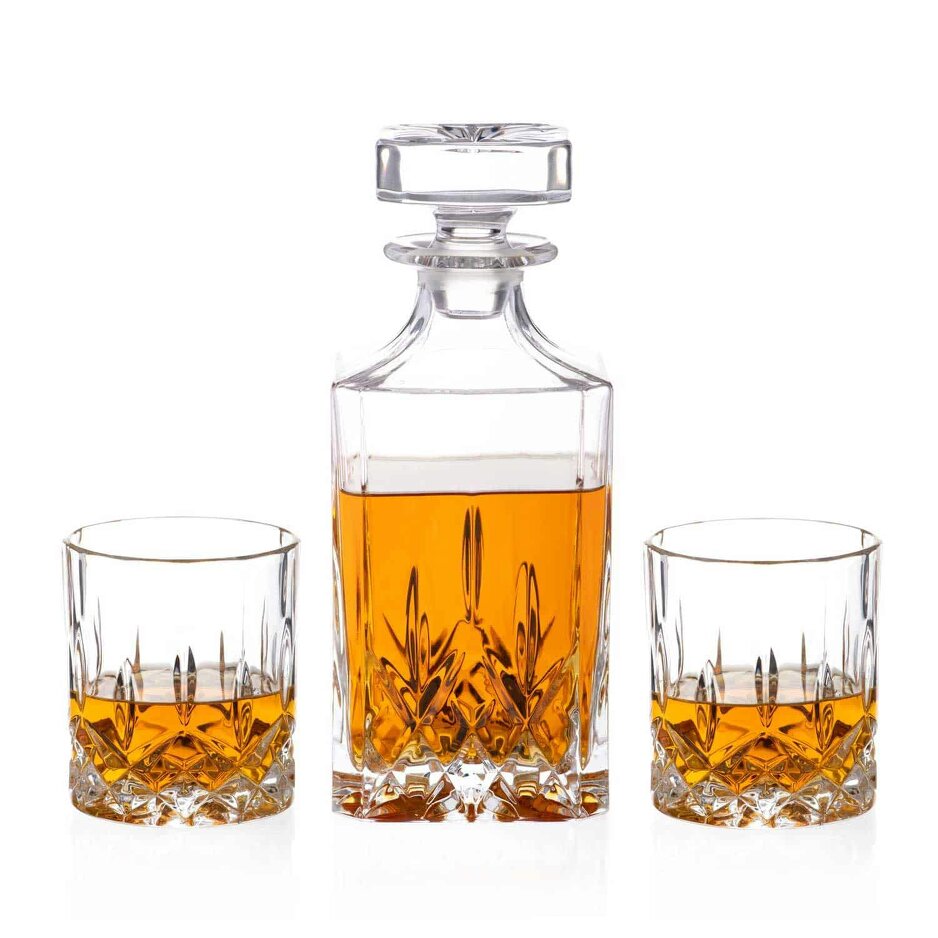 DIAMANTE Carafe à Whisky Dorchester Cristal Sans Plomb 750 Ml - Coffret Cadeau Luxe - Gravure Traditionnelle