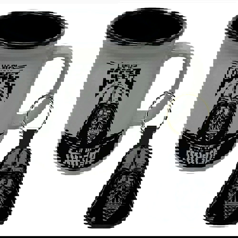 Star Wars I Like My Coffee On The Dark Side Mug Set - Black/Grey