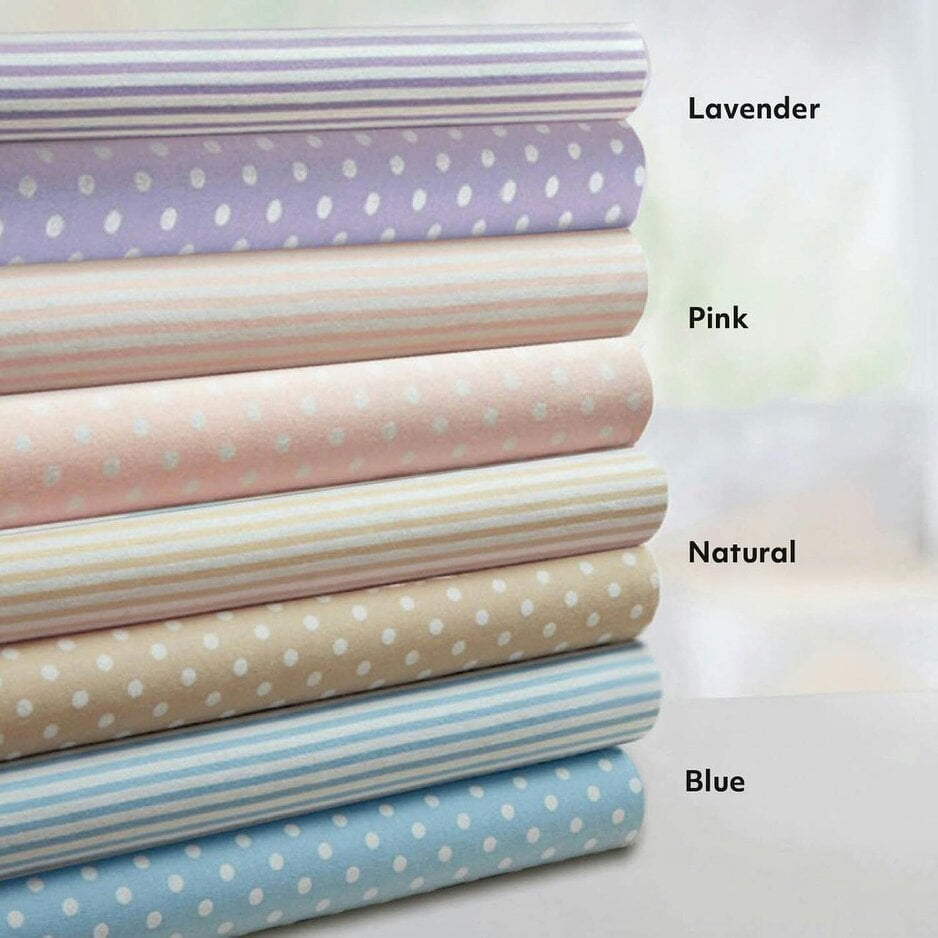 Scotts of Stow Patterned Brushed Cotton Flat Sheet