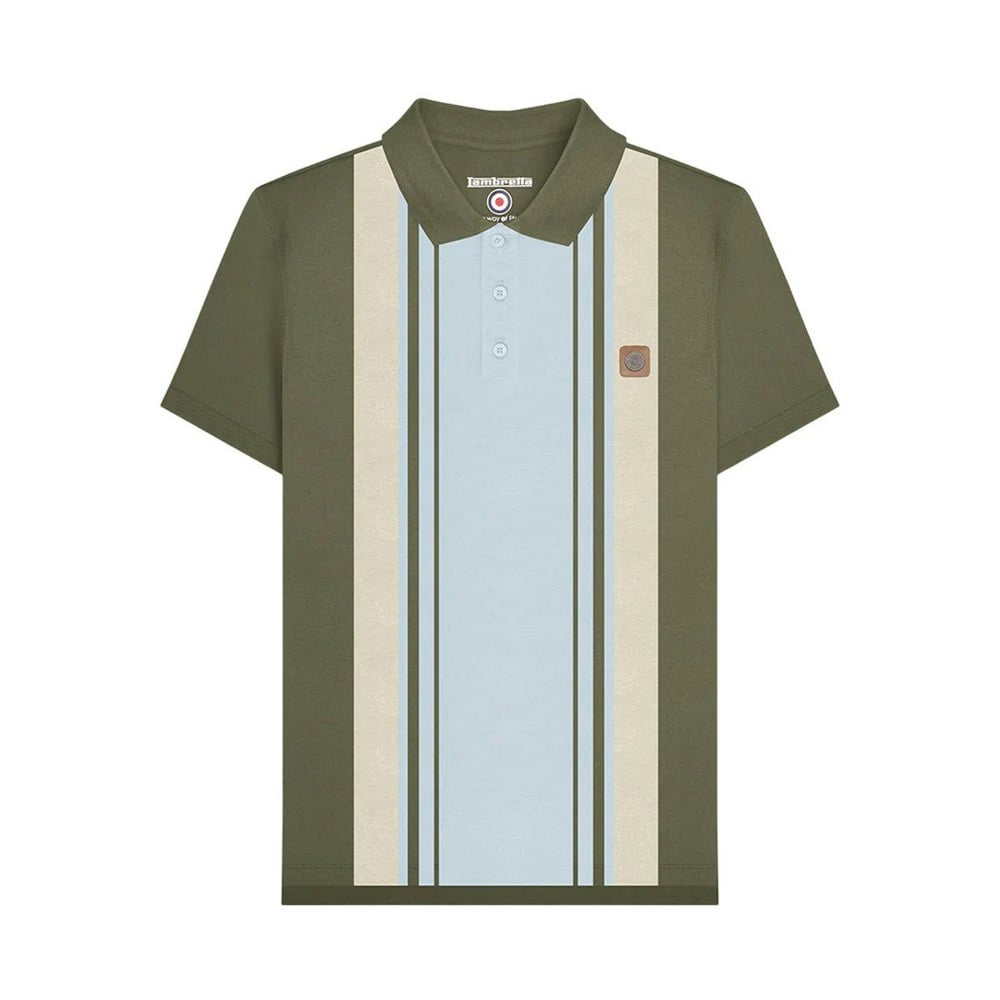Lambretta Mens SS25 Classic Polo Shirt - Khaki Green