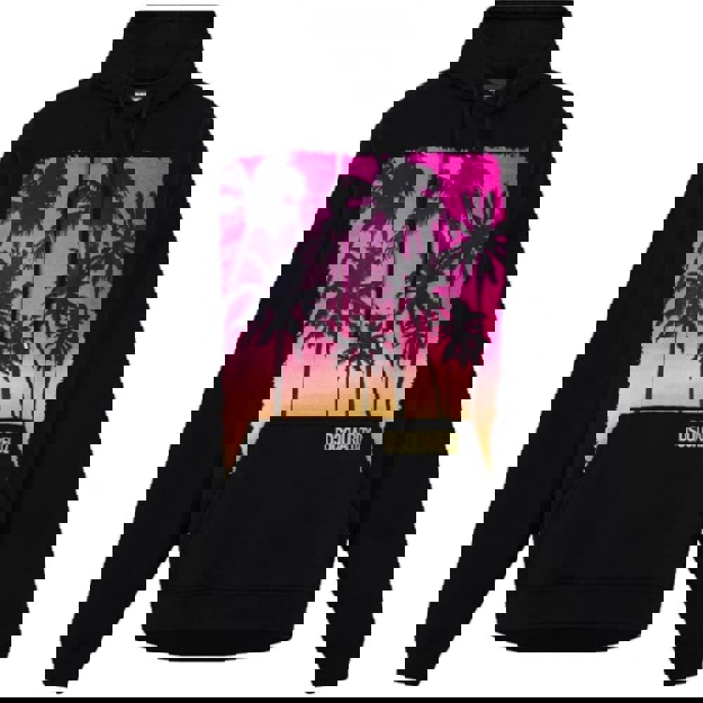 Dsquared2 Sunrise Design Herca Fit Black Hoodie