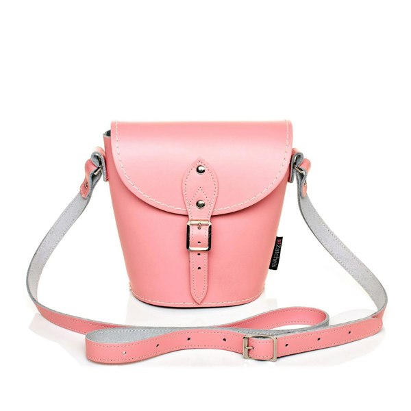 Pastel Pink Leather Barrel Bag - Barrel Bag - Zatchels