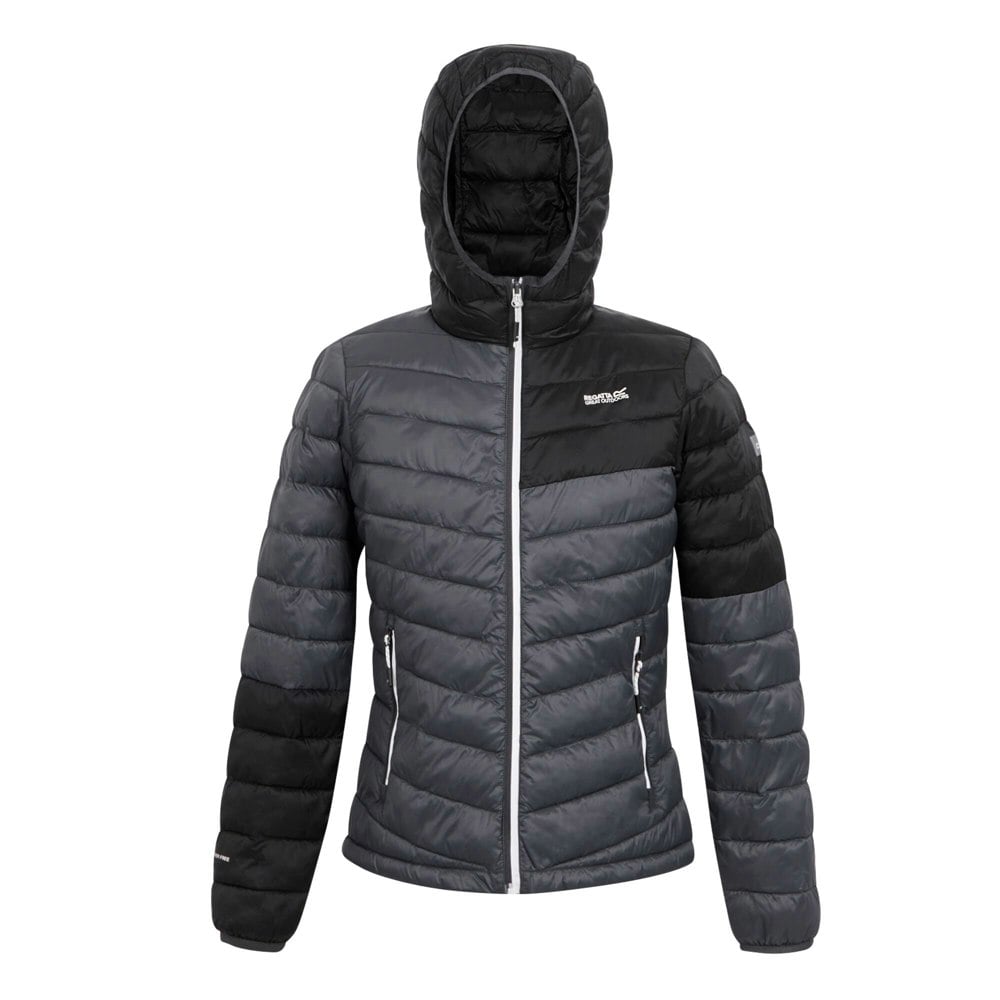 Regatta Women's Hillpack II Hooded Padded Jacket - Seal Grey/Black