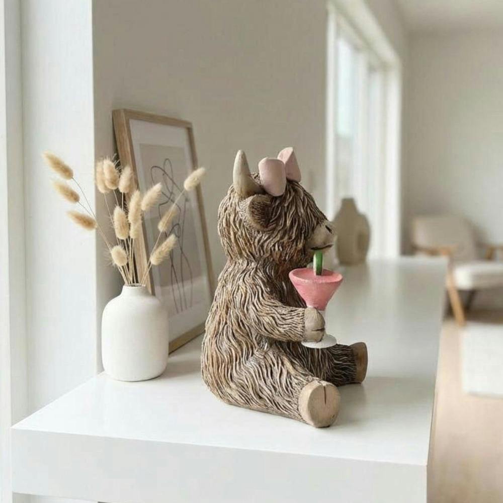 Garden Greatness Highland Cow Happy Hour Ornament