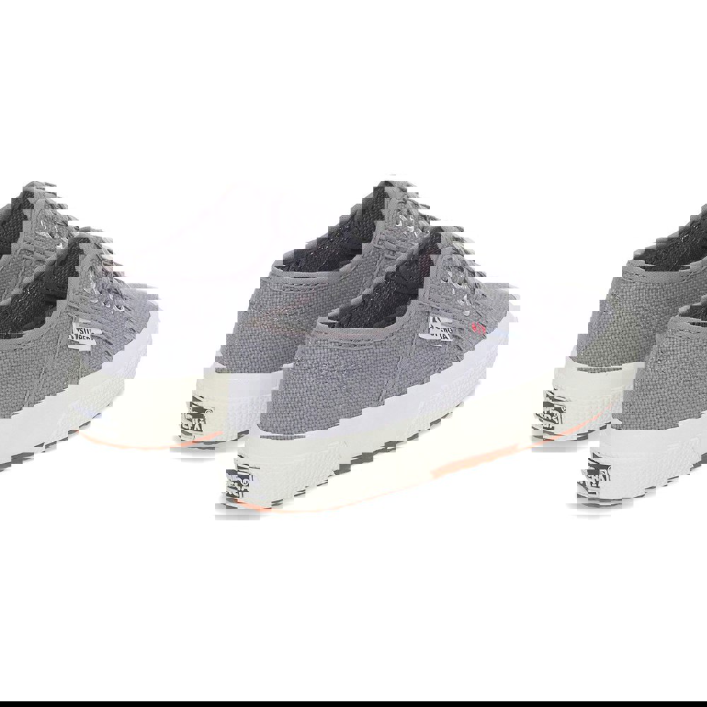 Superga Childrens/Kids 2750 Jcot Leather Trainers - Grey Bluish/Avorio