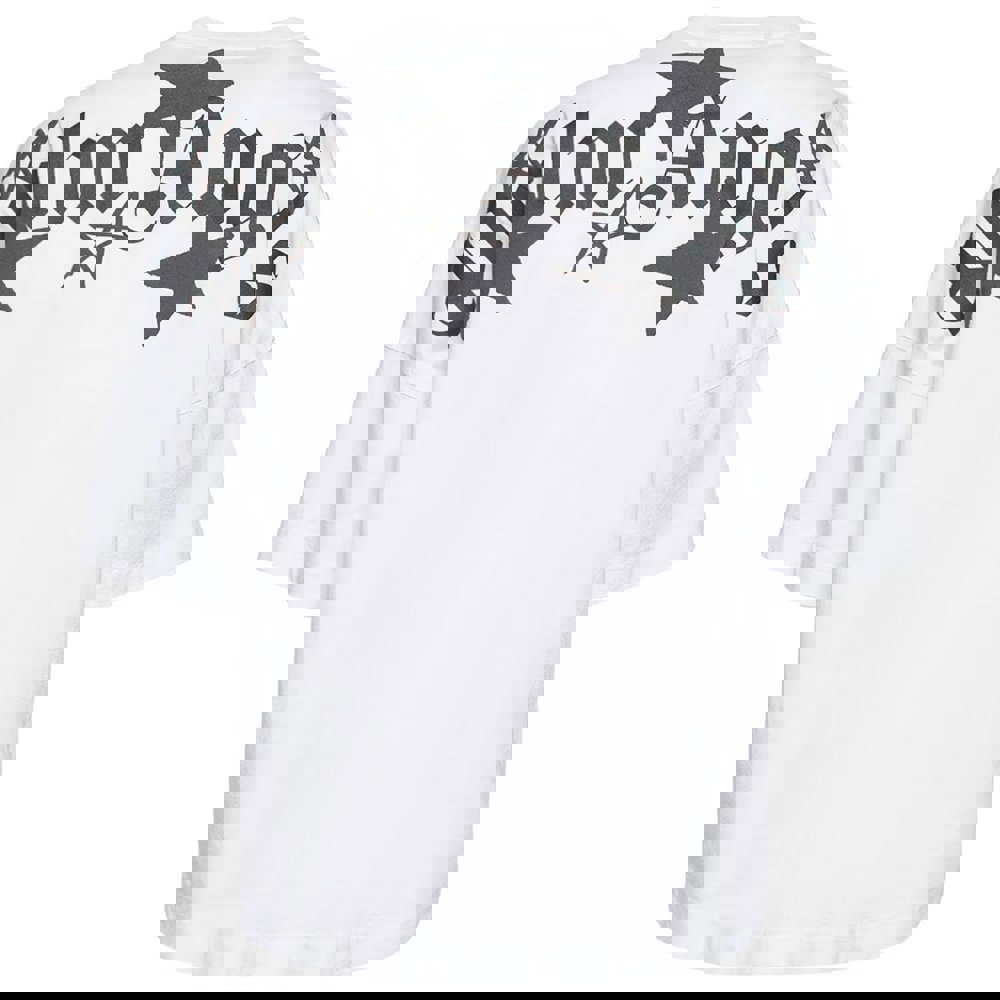 Palm Angels Shooting Stars Overlogo Oversize White T-Shirt XS