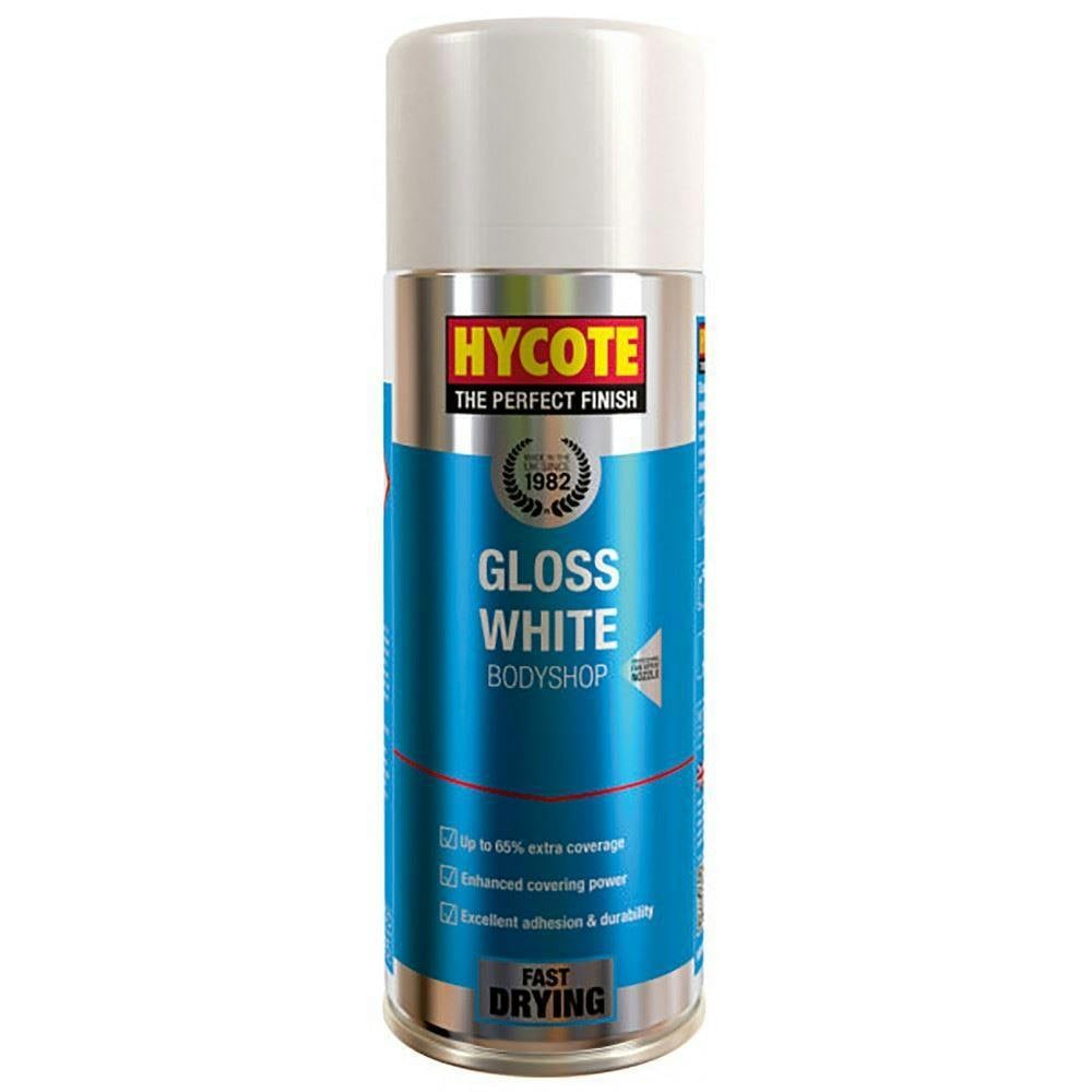 Hycote 6X Hycote Bodyshop Gloss White Spray Paint 400ml