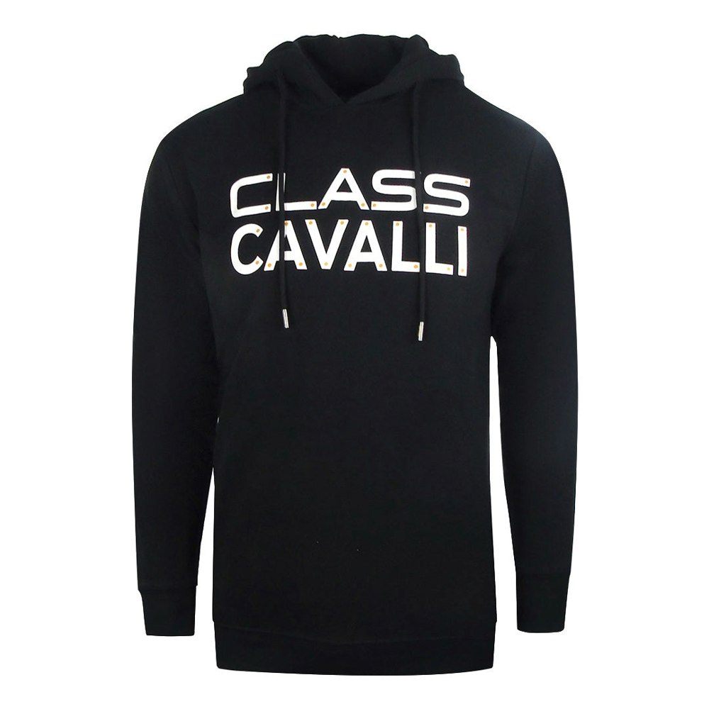 Cavalli Class Reverse Logo Black Hoodie L