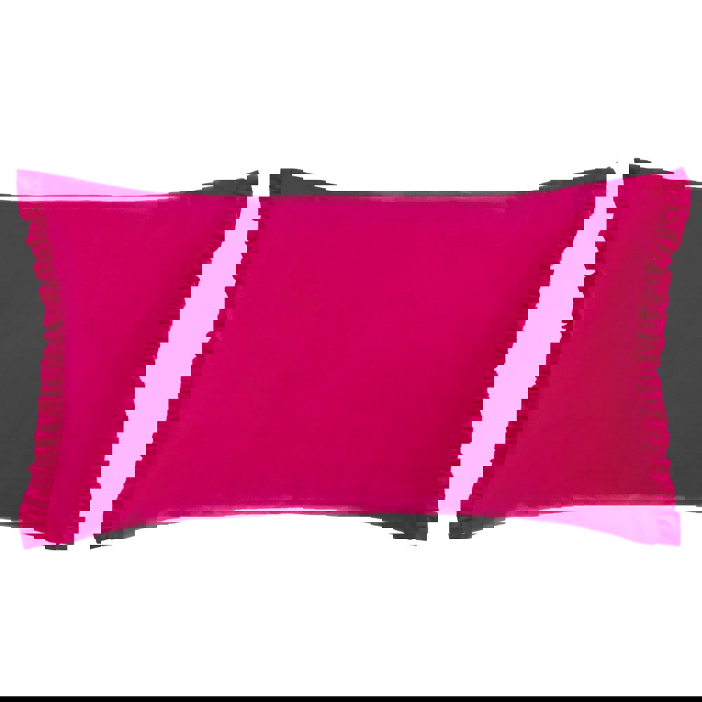 Furn Dolce Vita Velvet Stripe Cushion Cover - Orange/Pink