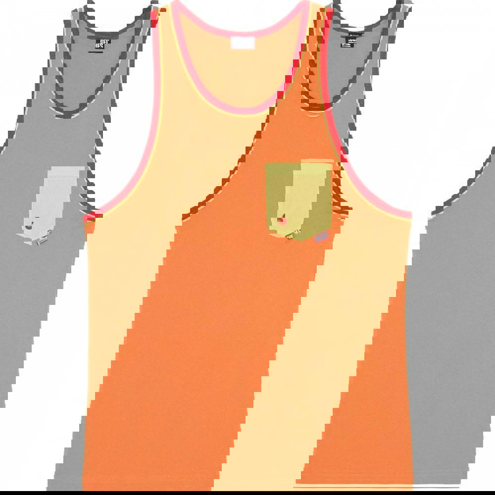 Diesel Cotton Tank Top, Orange
