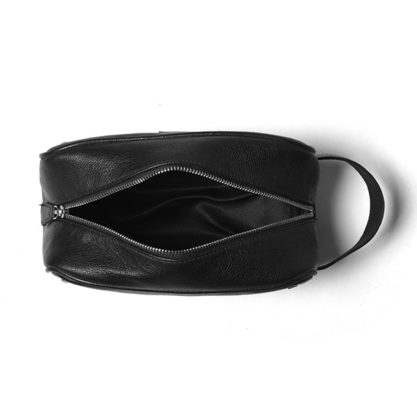 Leather Dopp Kit - Black - DÖTCH CLUB