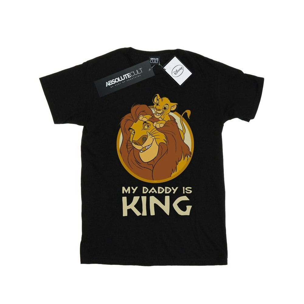 Disney Mens The Lion King My Daddy Is King T-Shirt - Black