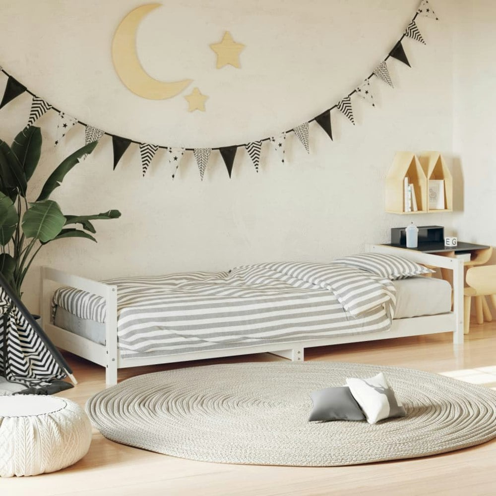 Berkfield Kids Bed Frame White 90x190 cm Solid Wood Pine