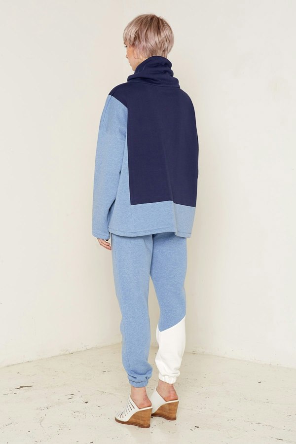 Bo Carter Jupiter Jogger Trousers in Organic Fleece - Blue