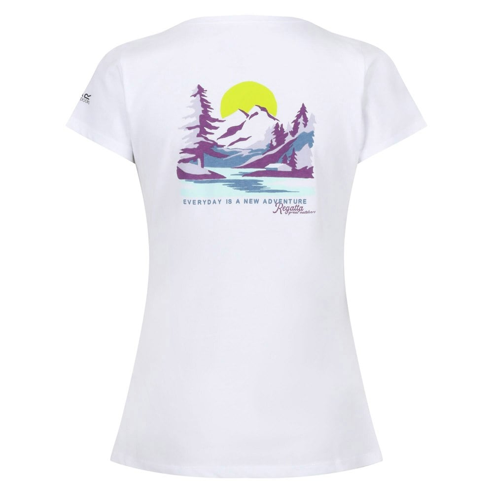 Regatta Womens/Ladies Breezed IV Back Print T-Shirt - White