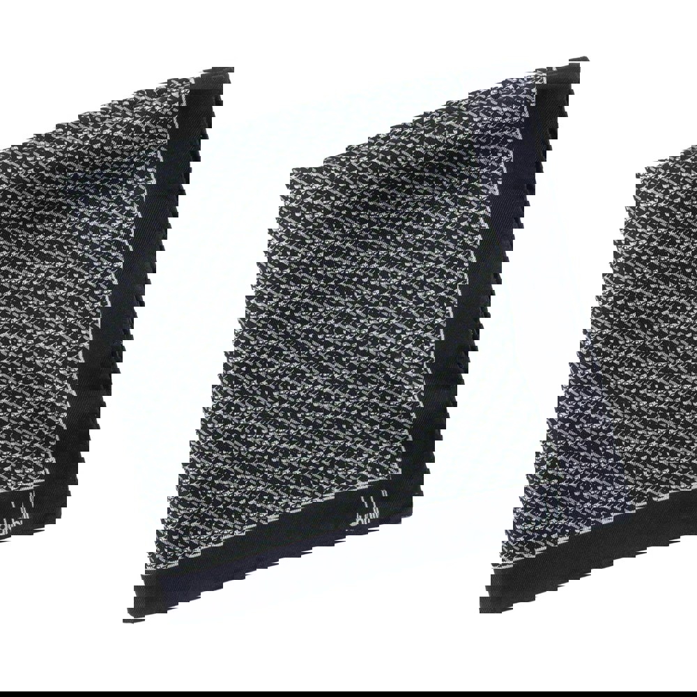 Dunhill mulberry silk pocket square Luxurious silk with an abstract zipper pattern
