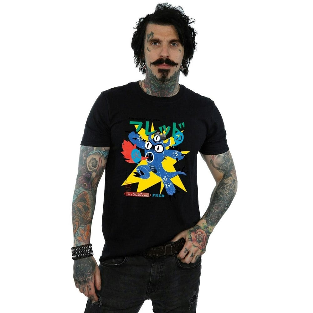 Disney Mens Big Hero 6 Fred Ultimate Kaiju T-Shirt - Black
