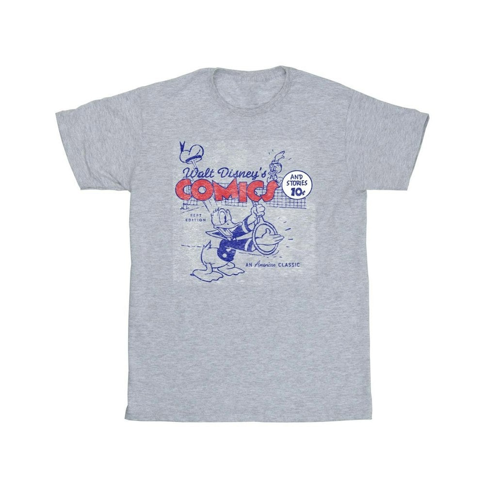 Disney Mens Donald Duck Comics T-Shirt - Sports Grey