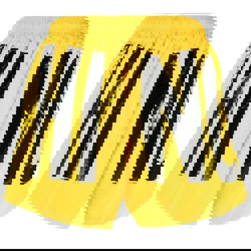Moschino Black Print Logo Bright Yellow Short Swim Shorts XS