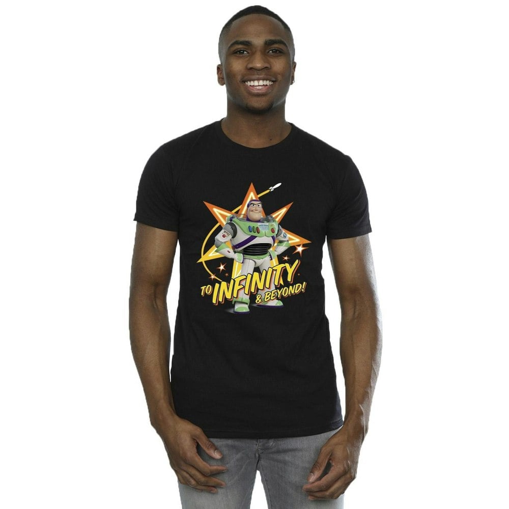 Disney Mens Toy Story Buzz To Infinity T-Shirt - Black