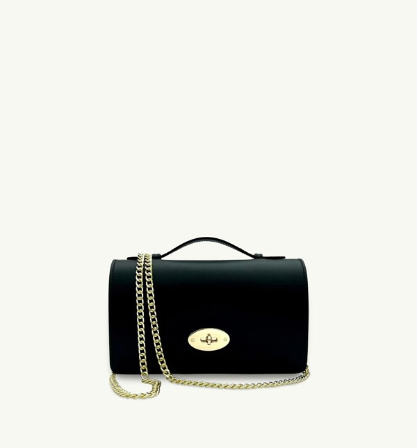 Apatchy London The Amelia Black Leather Bag