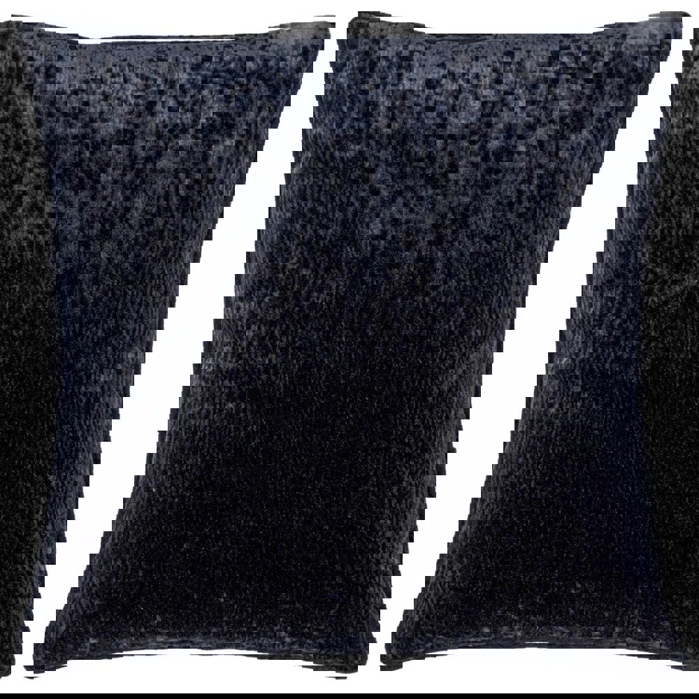 Paoletti Velvet Ripple Cushion Cover - Black