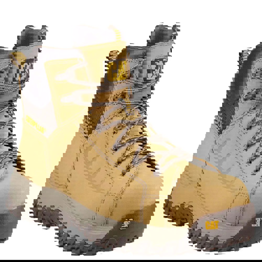 Caterpillar Mens Threshold Rebound Grain Leather Composite Toecap Safety Boots - Honey