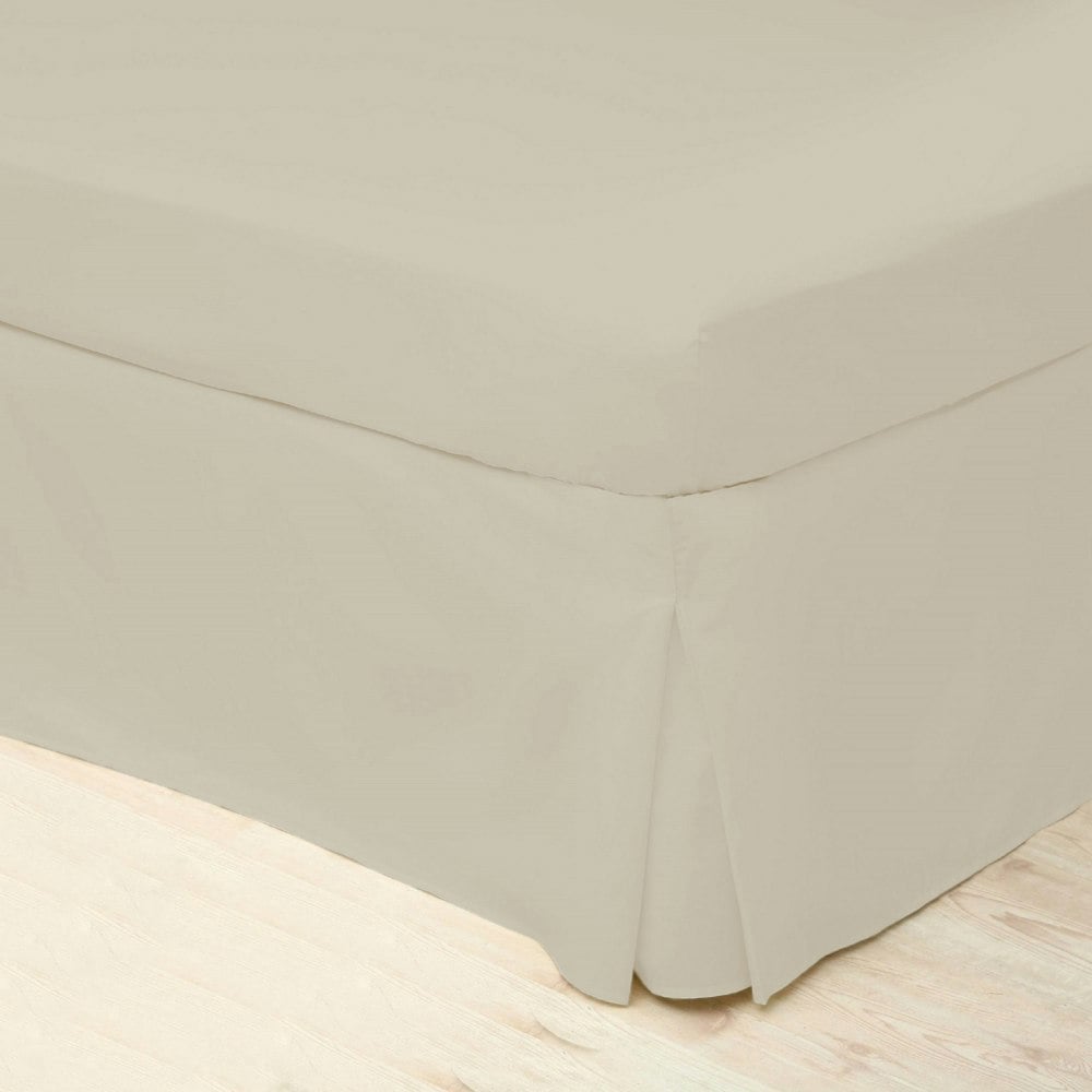 Belledorm Easycare Percale Platform Valance - Mushroom