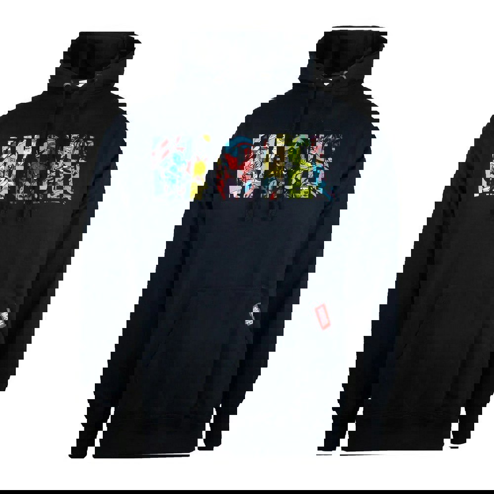 Marvel Mens Characters Logo Hoodie - Navy