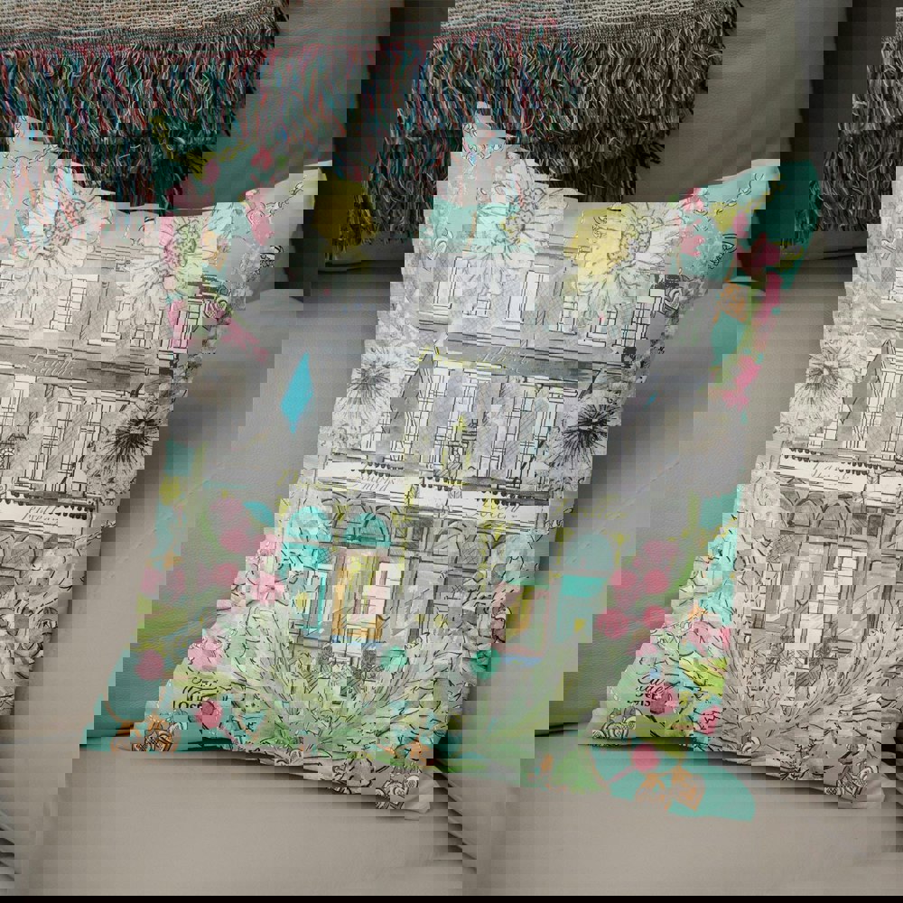 Claire Louise Tiffany In Full Bloom 45cm x 45cm Double Sided Cushion