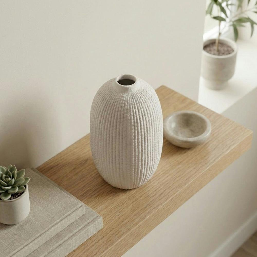 Garden Greatness Scandi Doti Blanc Vase