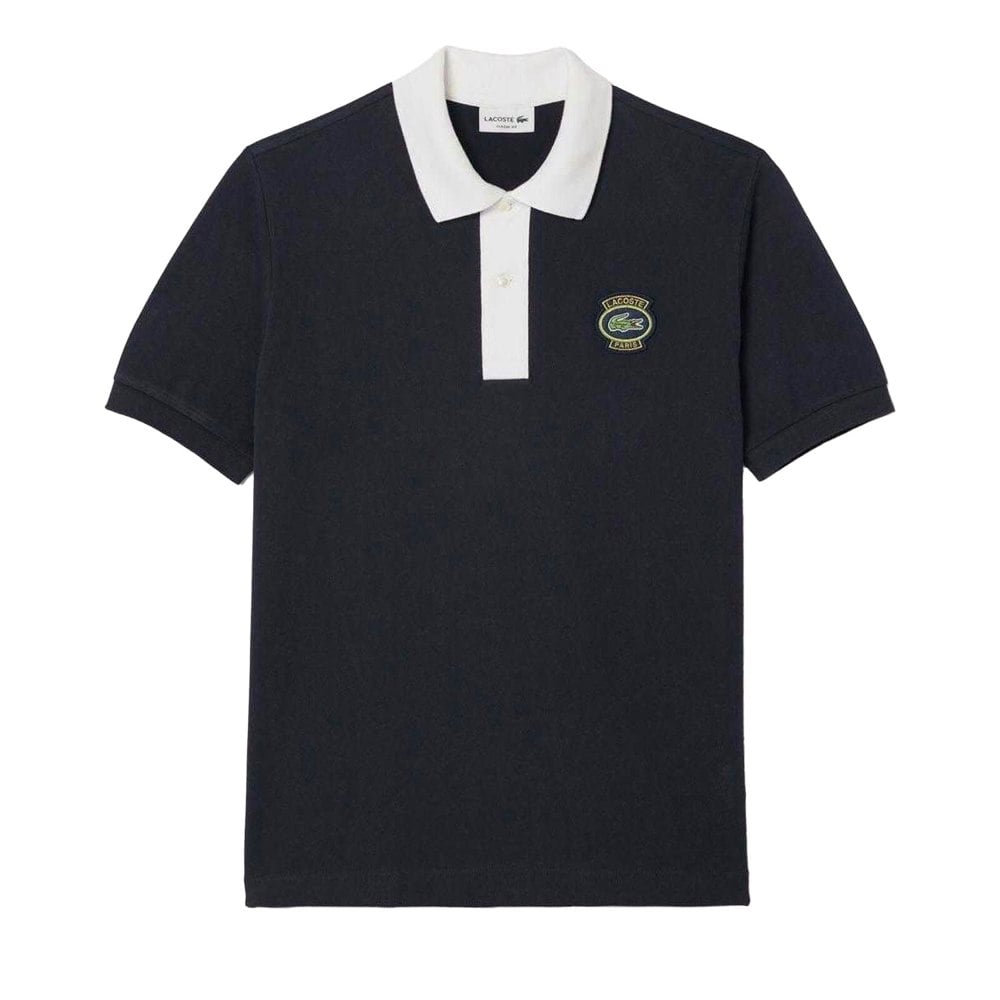 Lacoste Mens Badge Classic Polo Shirt - Blue
