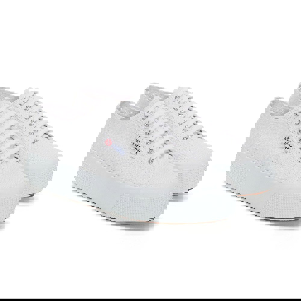 Superga Womens/Ladies 2740 Lace Up Platforms - White