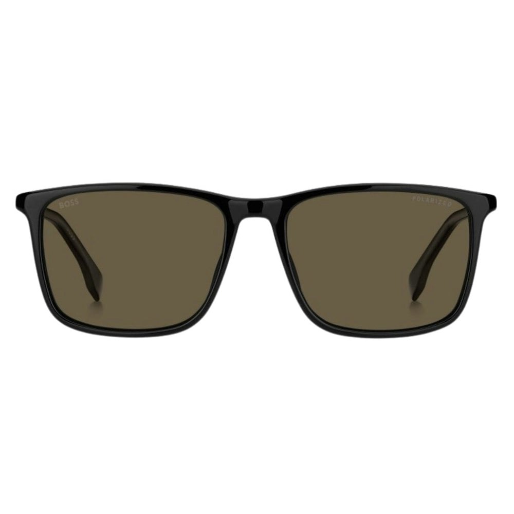 Hugo Boss Brown Polarized Lens Black Thin Framed Sunglasses