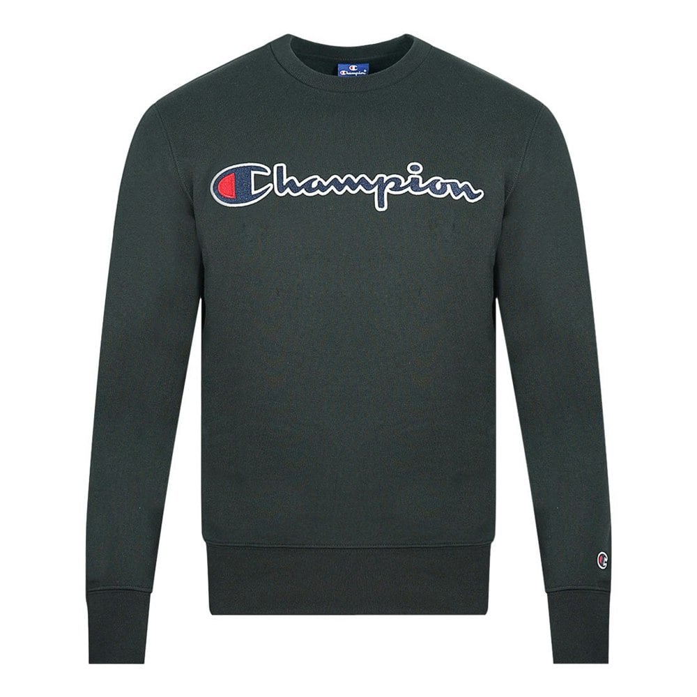 Champion Classic Script Logo Sweatshirt - Black