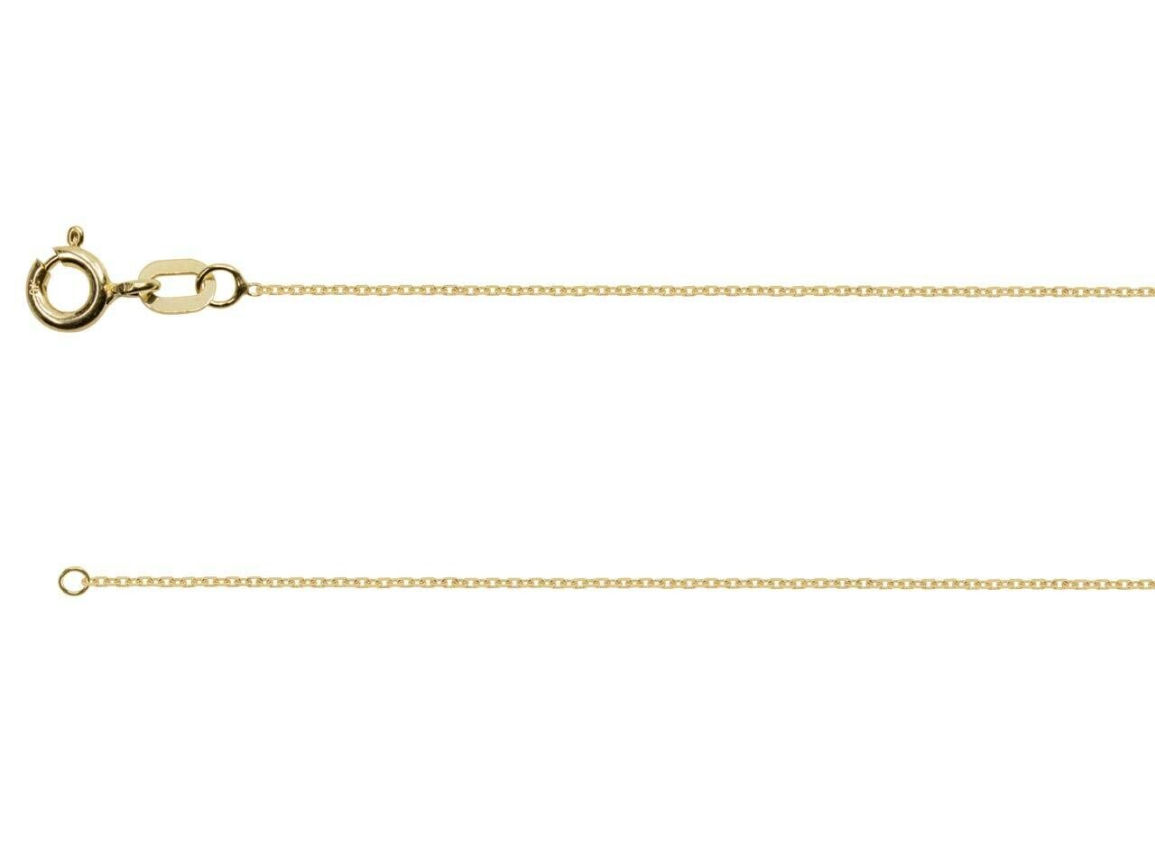 Cooksongold 18ct Yellow Gold Diamond Cut Oval UK Hallmarked Trace Necklace Chain