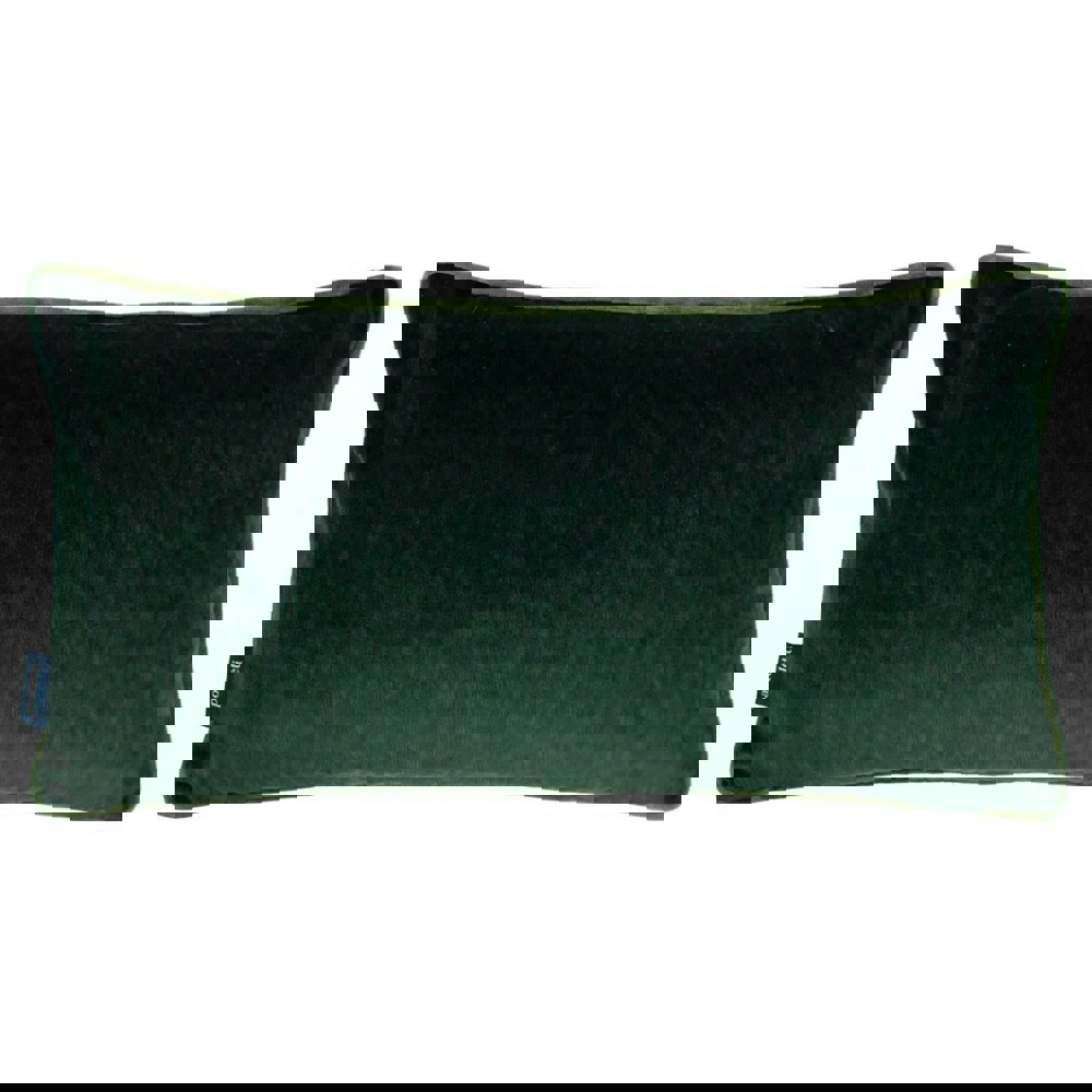 Paoletti Torto Velvet Rectangular Cushion Cover - Emerald/Moss
