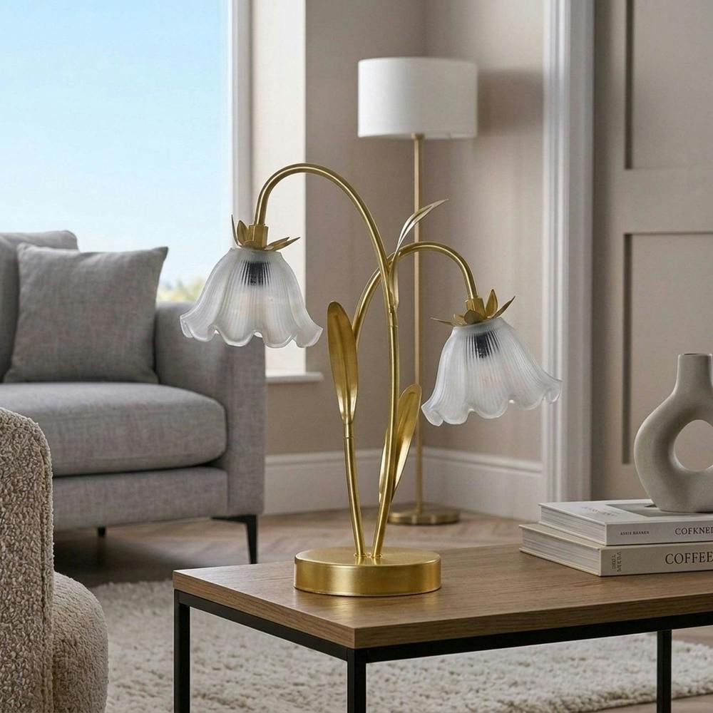 Garden Greatness Floral Duo Stem LED Table Lamp