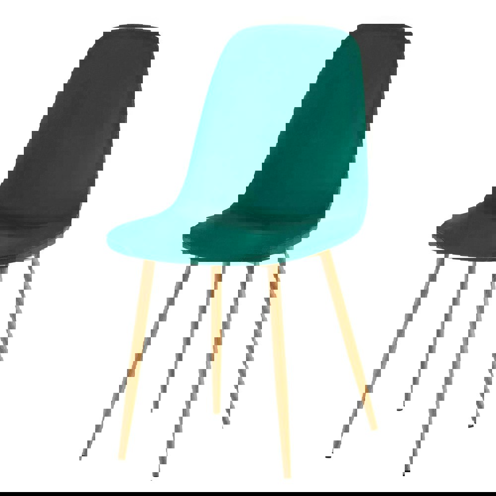 DS Living Luxe Dining Chair 2pc Verdant Green Wood Printed Coating